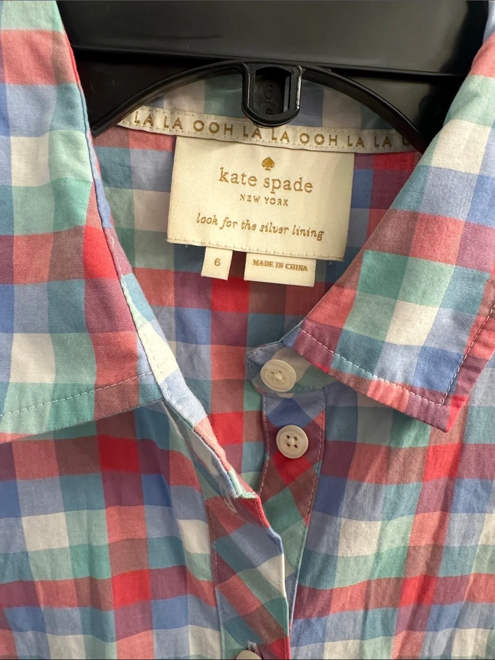 Kate Spade New York Madras Poplin Shirt Dress SZ 6